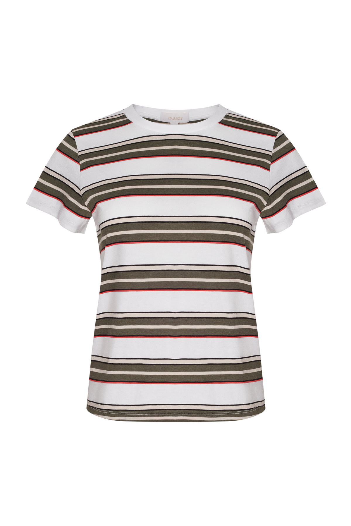 Perfect Tee | Darkest Olive Stripe