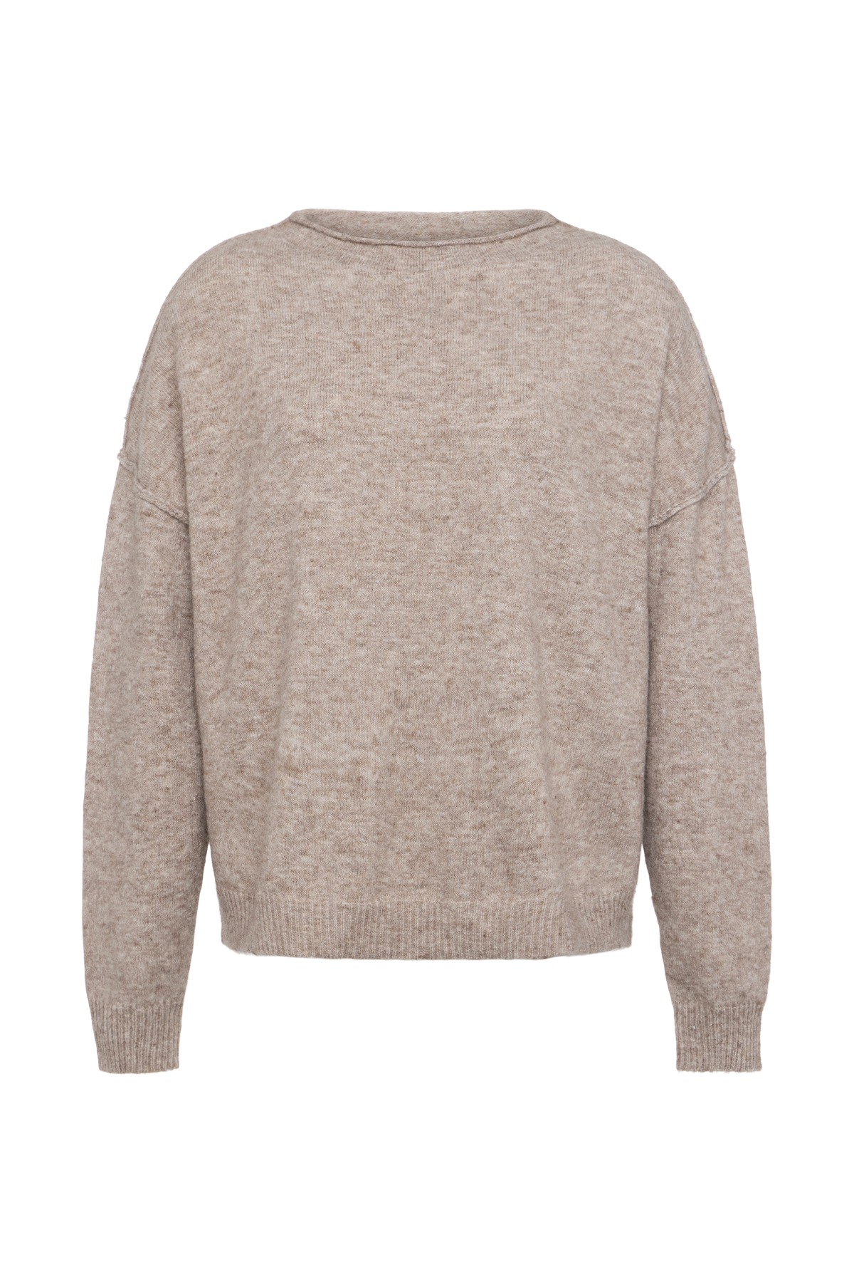 Cozy Knit Mockneck Sweater | Heather Cocoa