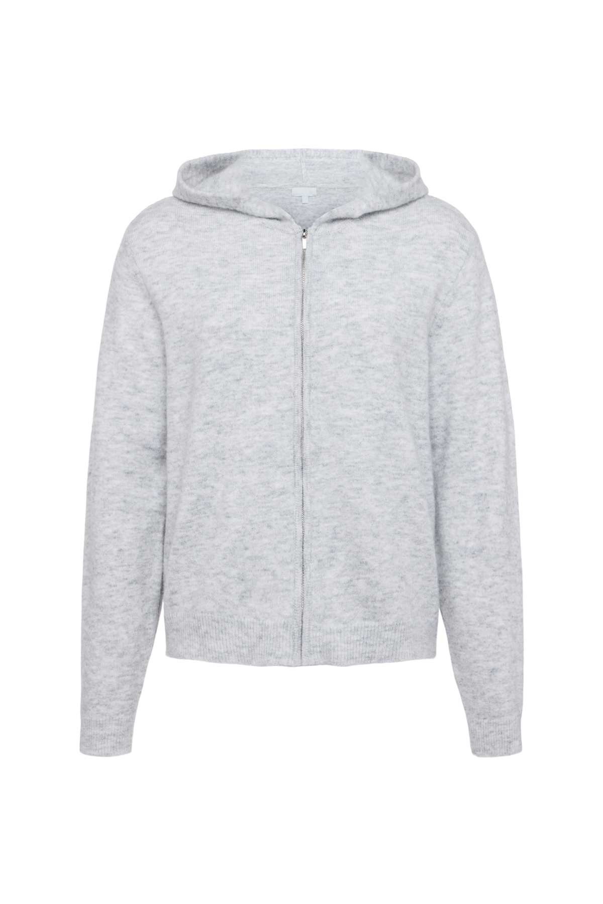 Cozy Knit Zip-Up Cardigan | Heather Grey