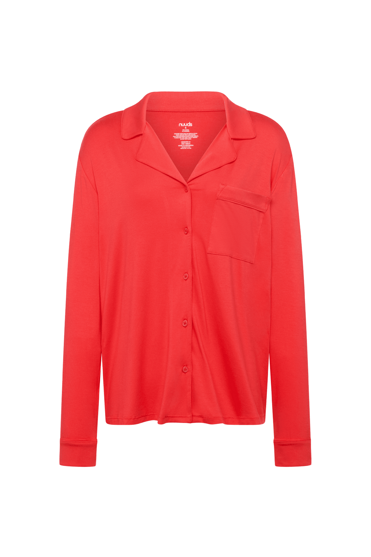 Long Sleeve Button-Up Pajama Shirt | Hibiscus
