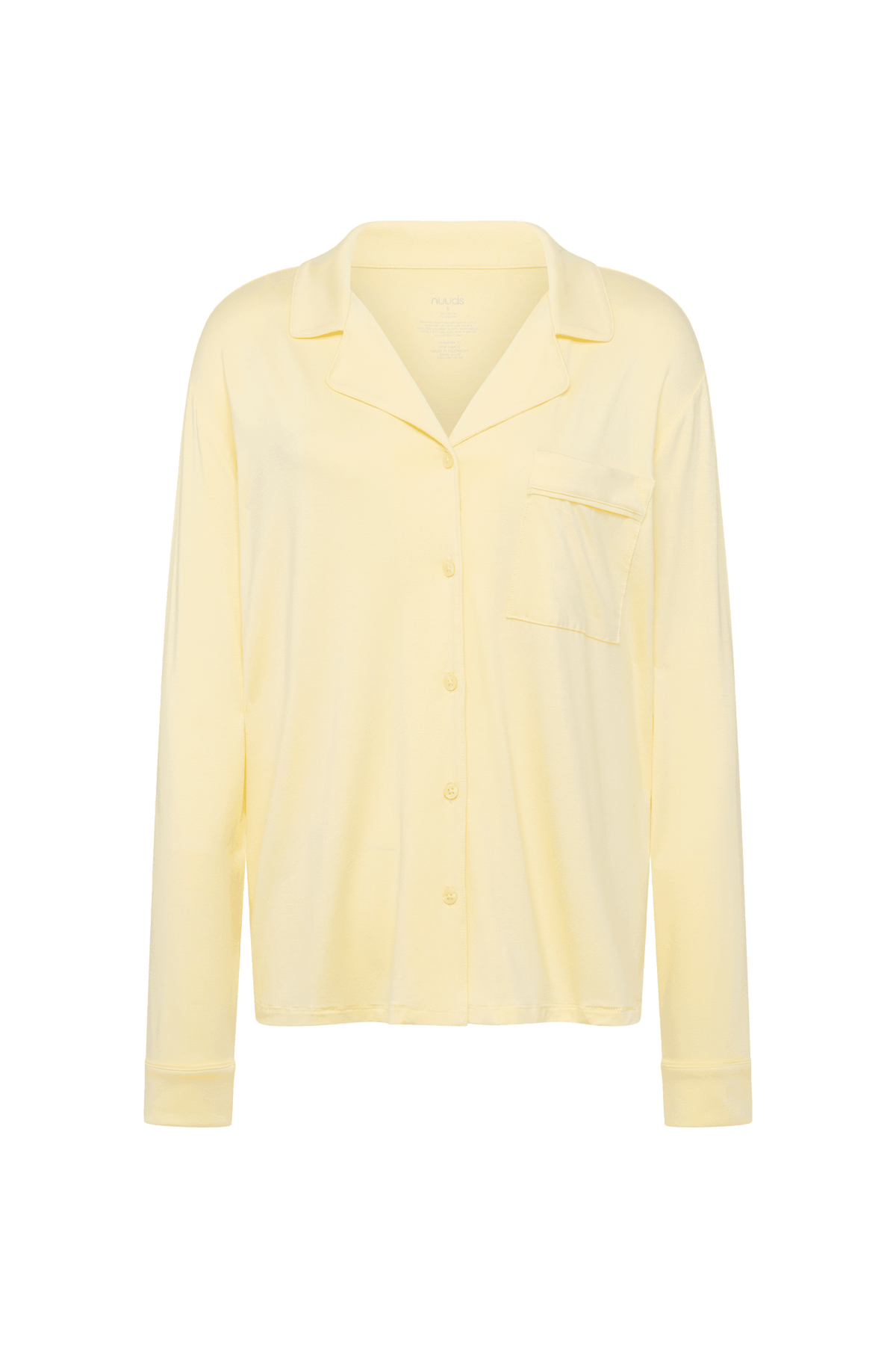 Long Sleeve Button-Up Pajama Shirt | Lemon