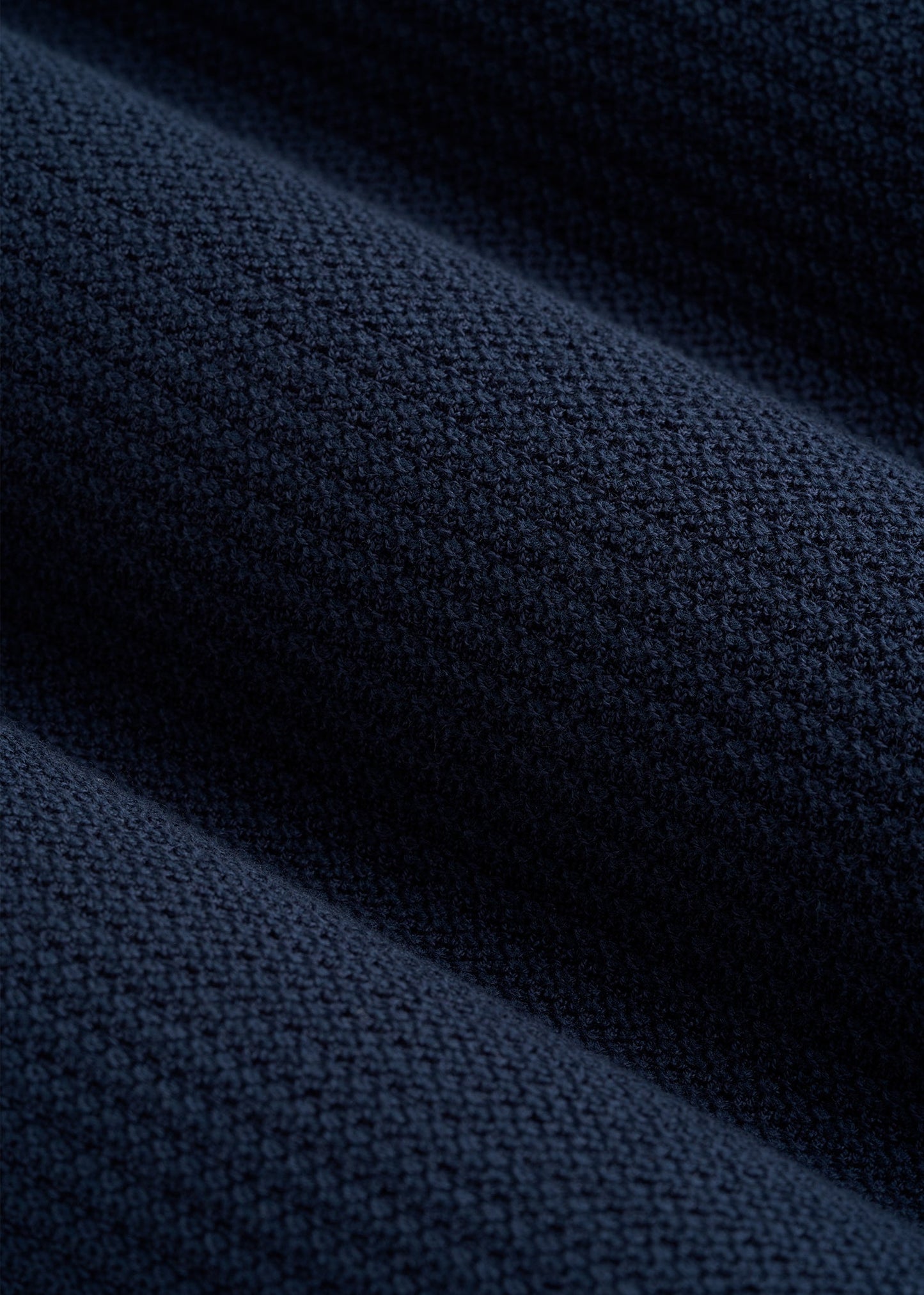 Braided Knit T-Shirt for Tall Men in Navy Blue
