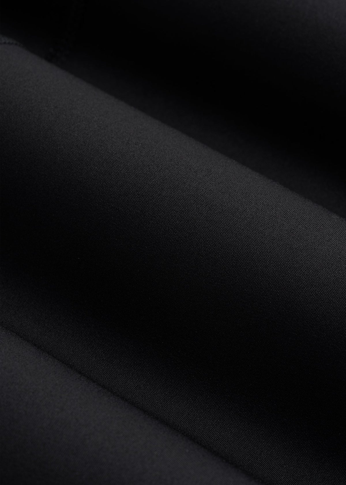 Cropped Swim Tank for Tall Women in Deep Black
