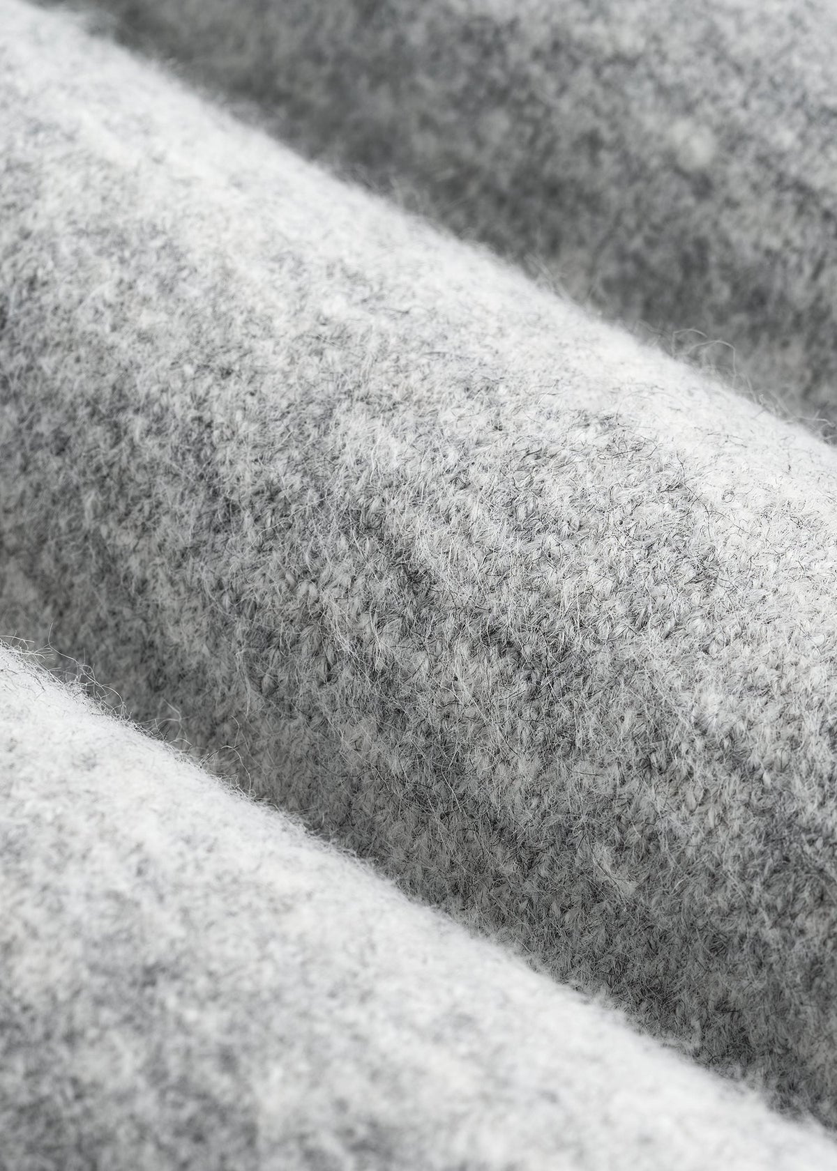 Relaxed Crewneck Wool Blend Sweater for Tall Women in Grey Mix