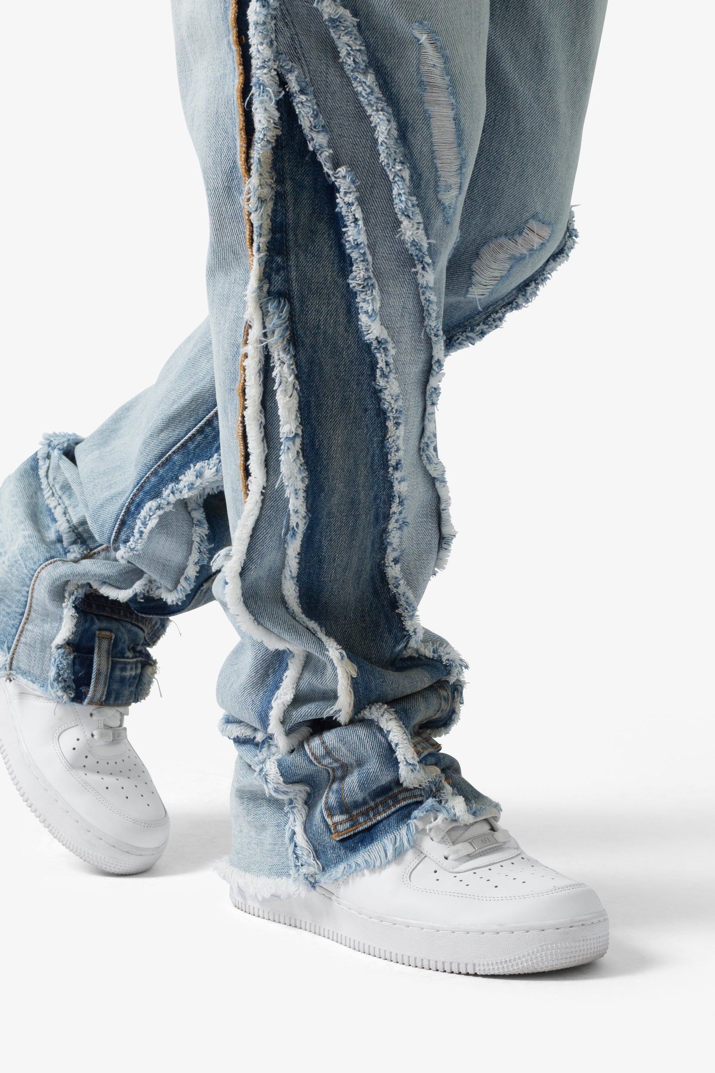 B373 Patch Flare Denim - Light Blue