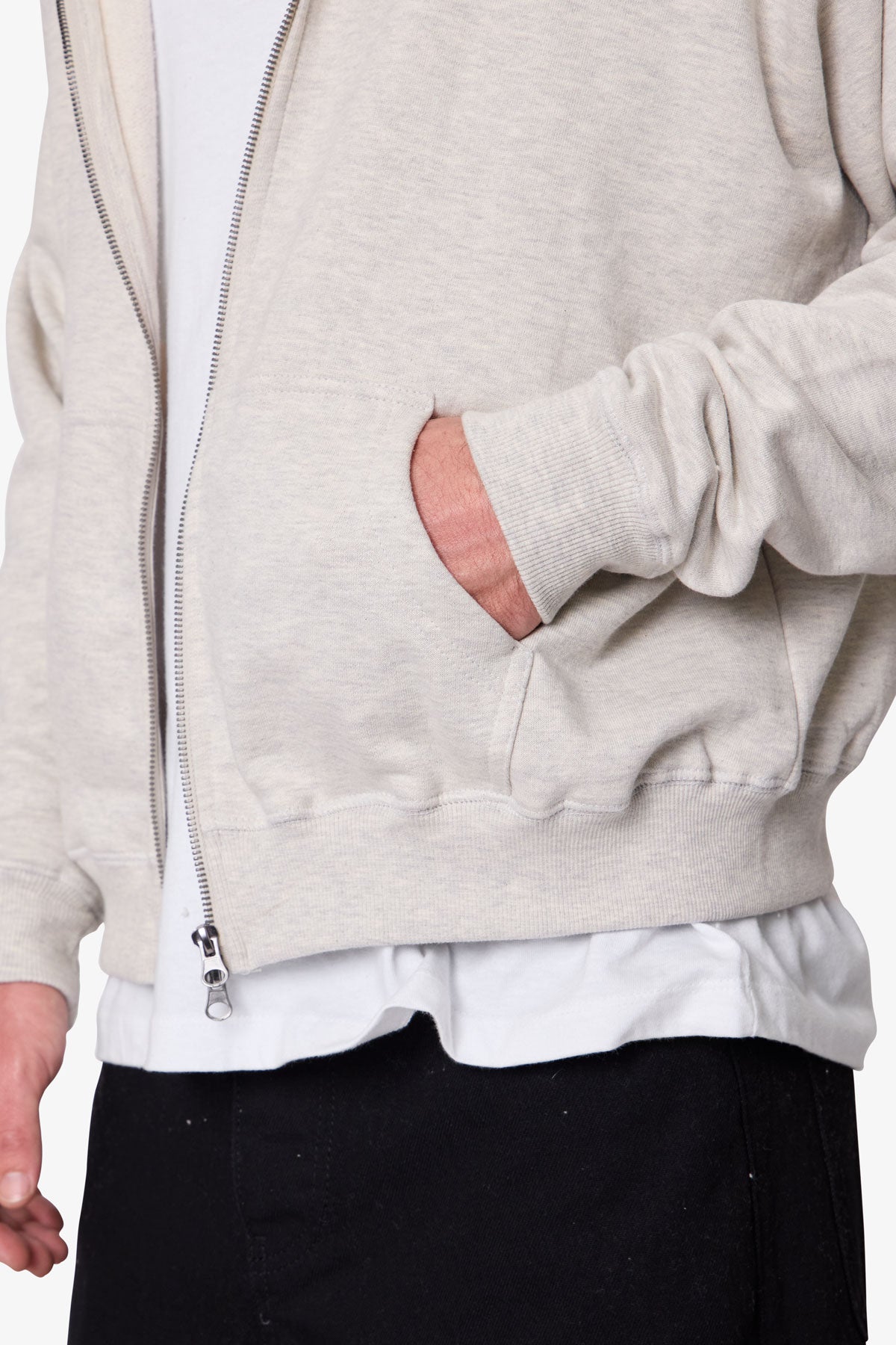 Basic Grey Zip Up Hoodie