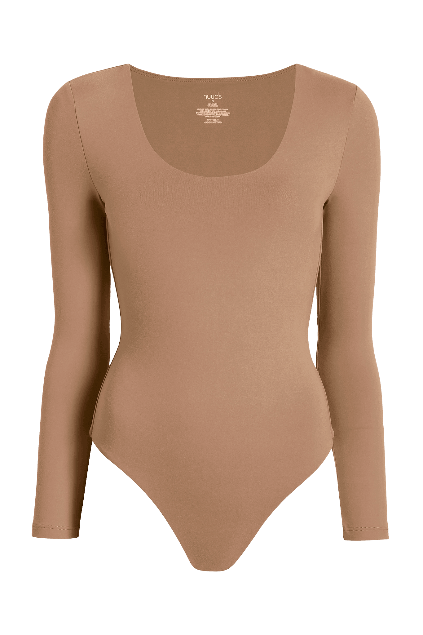 Long Sleeve Scoop Neck Bodysuit | Cinnamon