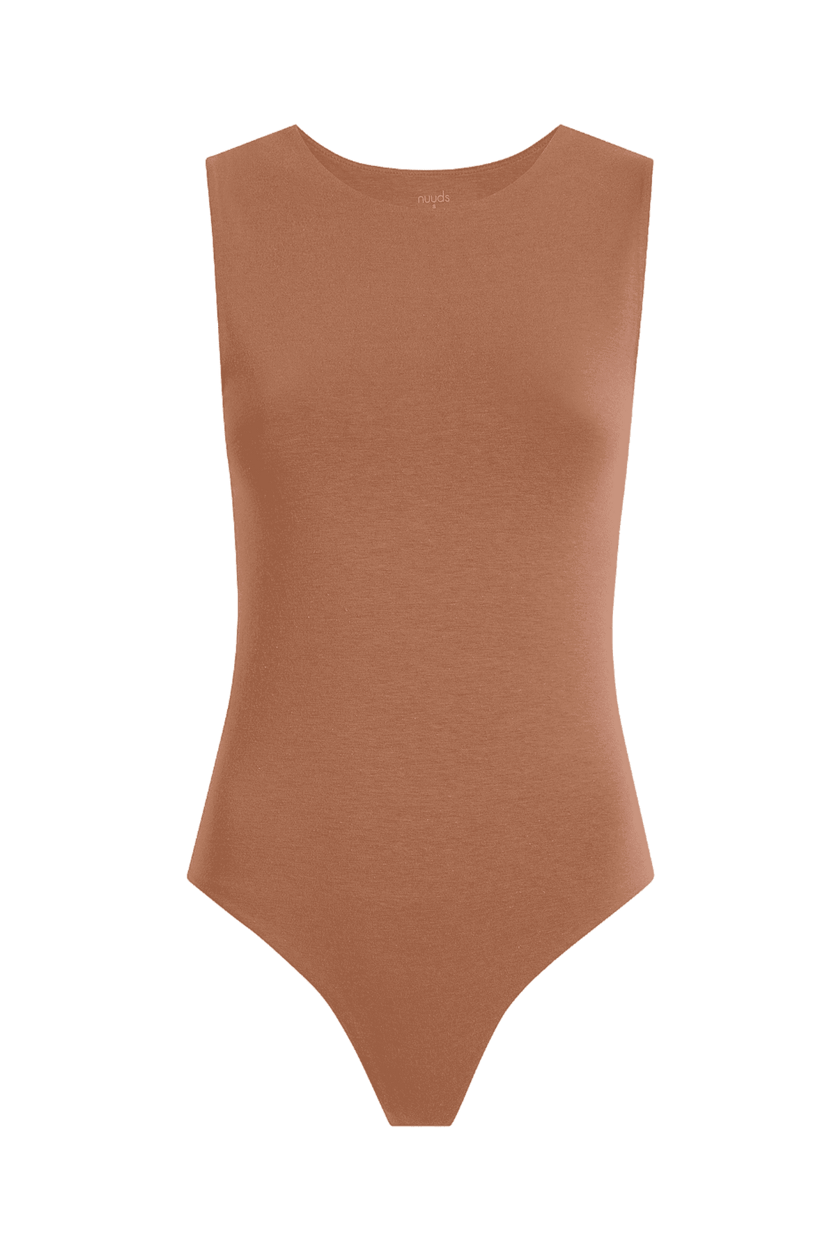 Cotton Stretch Classic Crewneck Tank Bodysuit | Clay