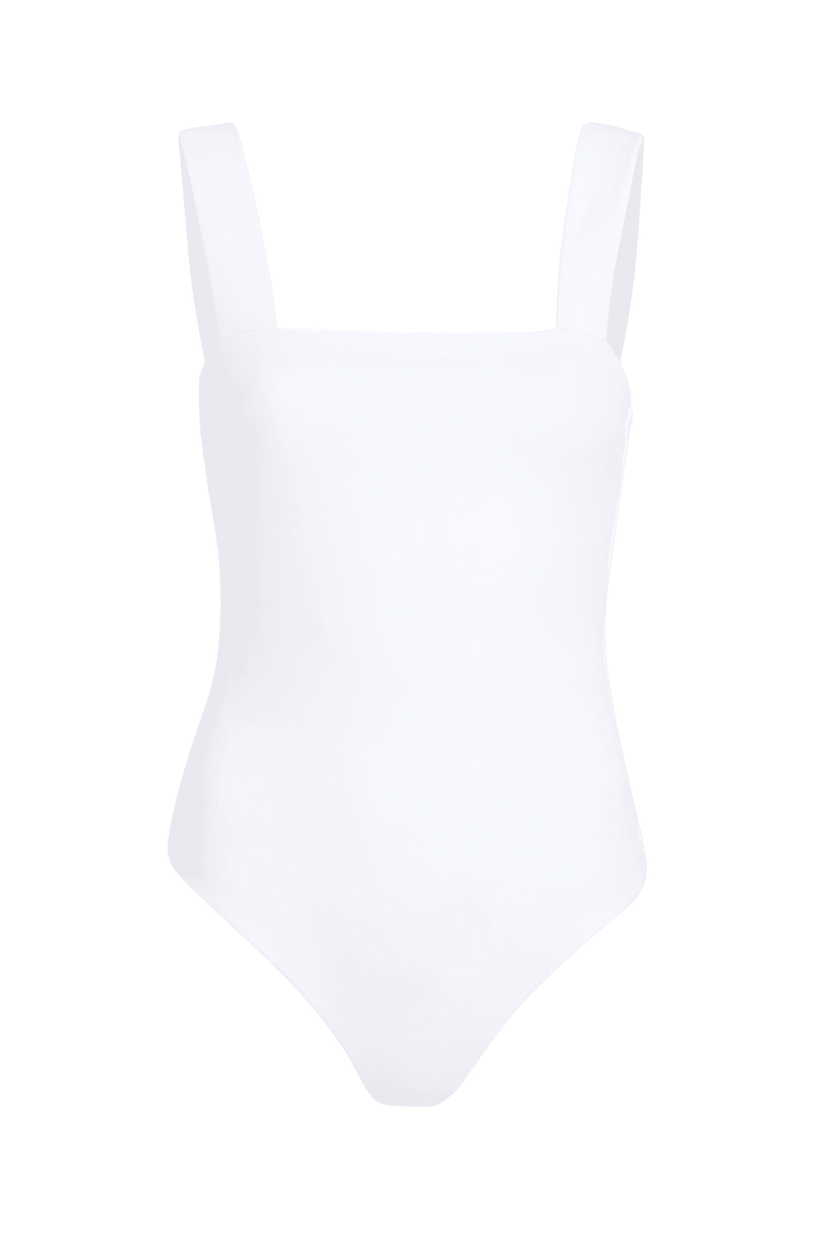 Square Neck Tank Bodysuit | White