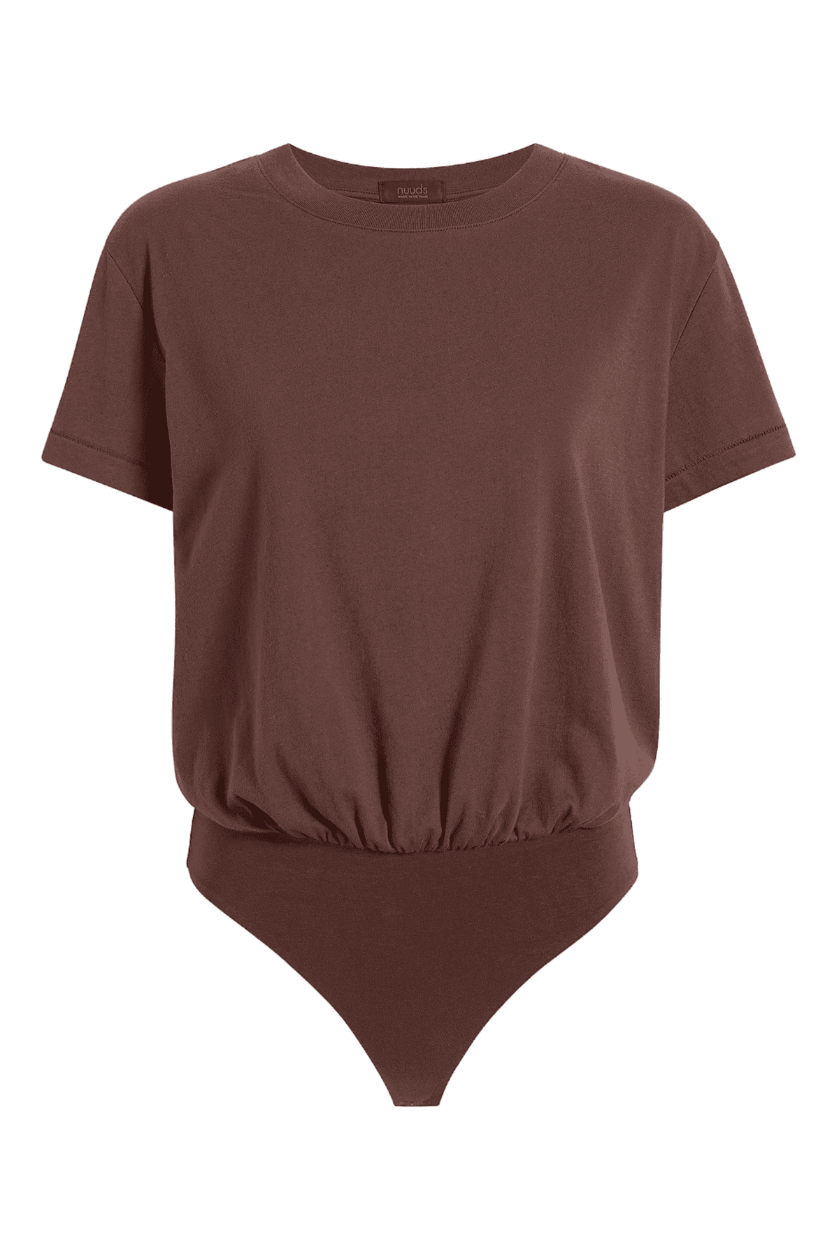 Soft Cotton Everyday T-Shirt Bodysuit | Coffee