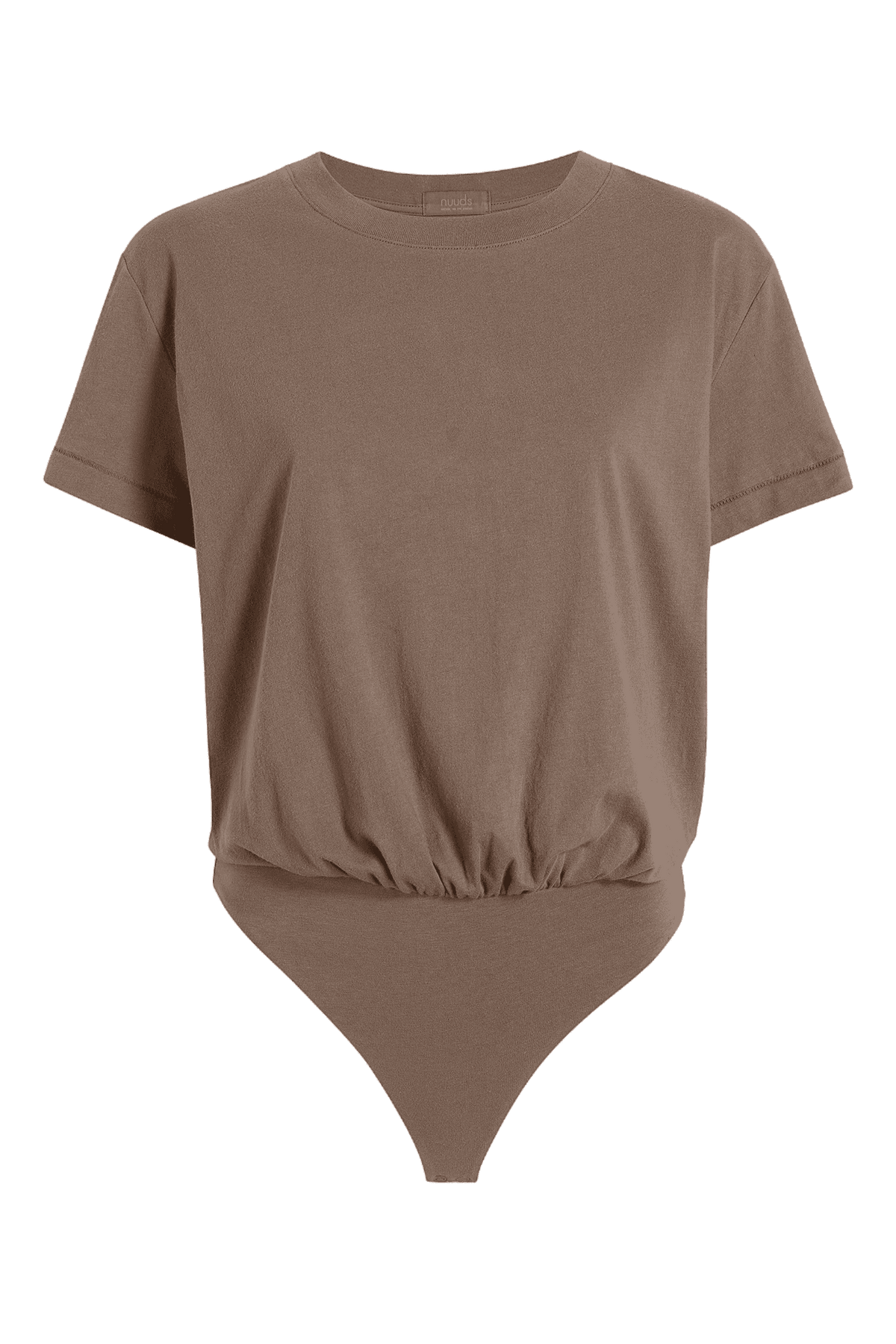 Soft Cotton Everyday T-Shirt Bodysuit | Mocha