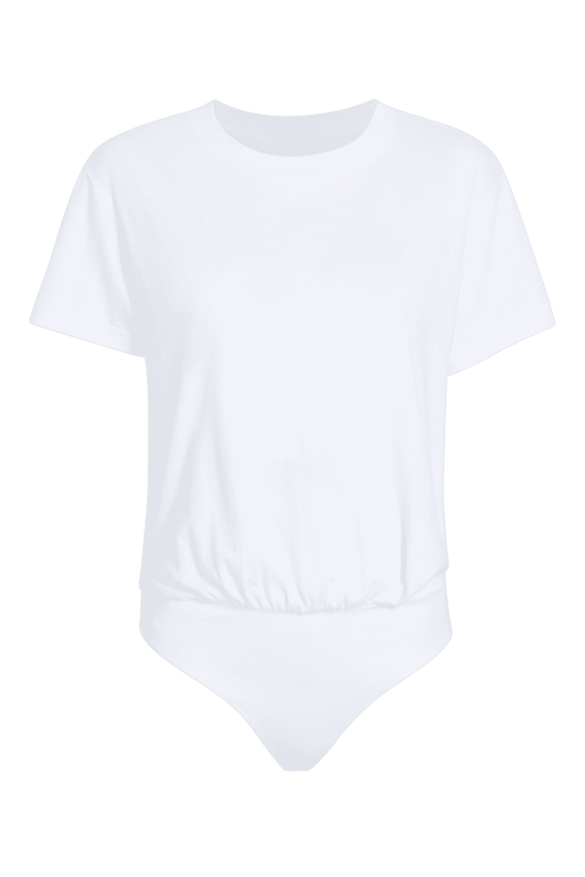Soft Cotton Everyday T-Shirt Bodysuit | White