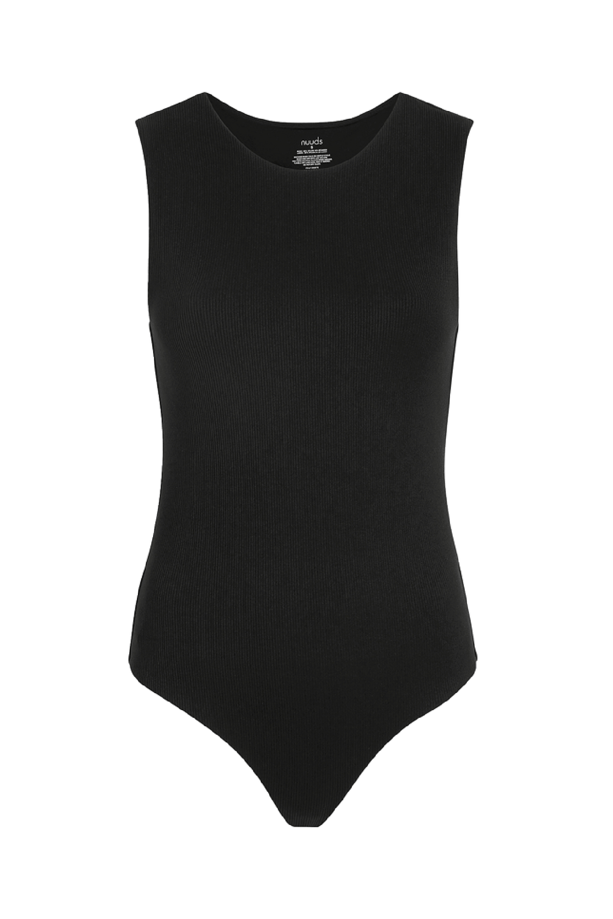 Ribbed Crewneck Tank Bodysuit | Black