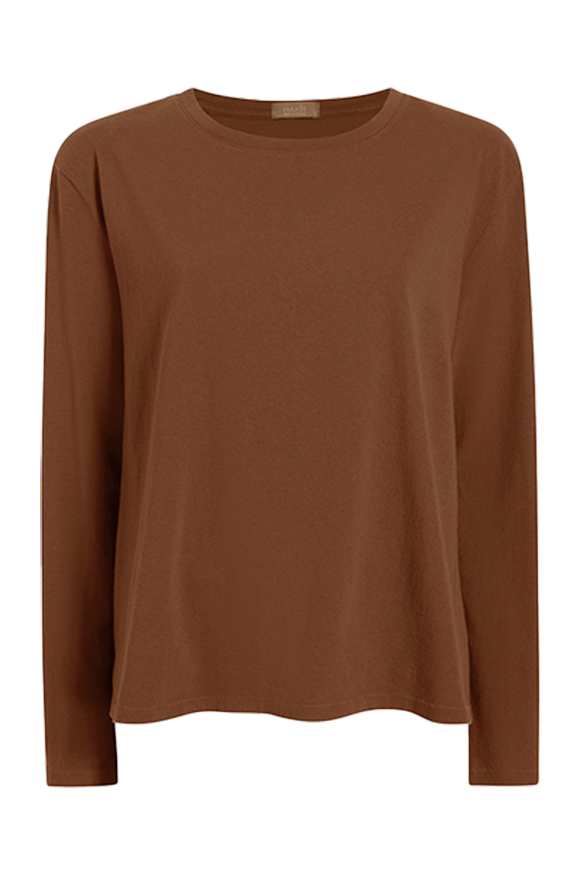 Vintage Cotton Long Sleeve Everyday T-Shirt | Chocolate