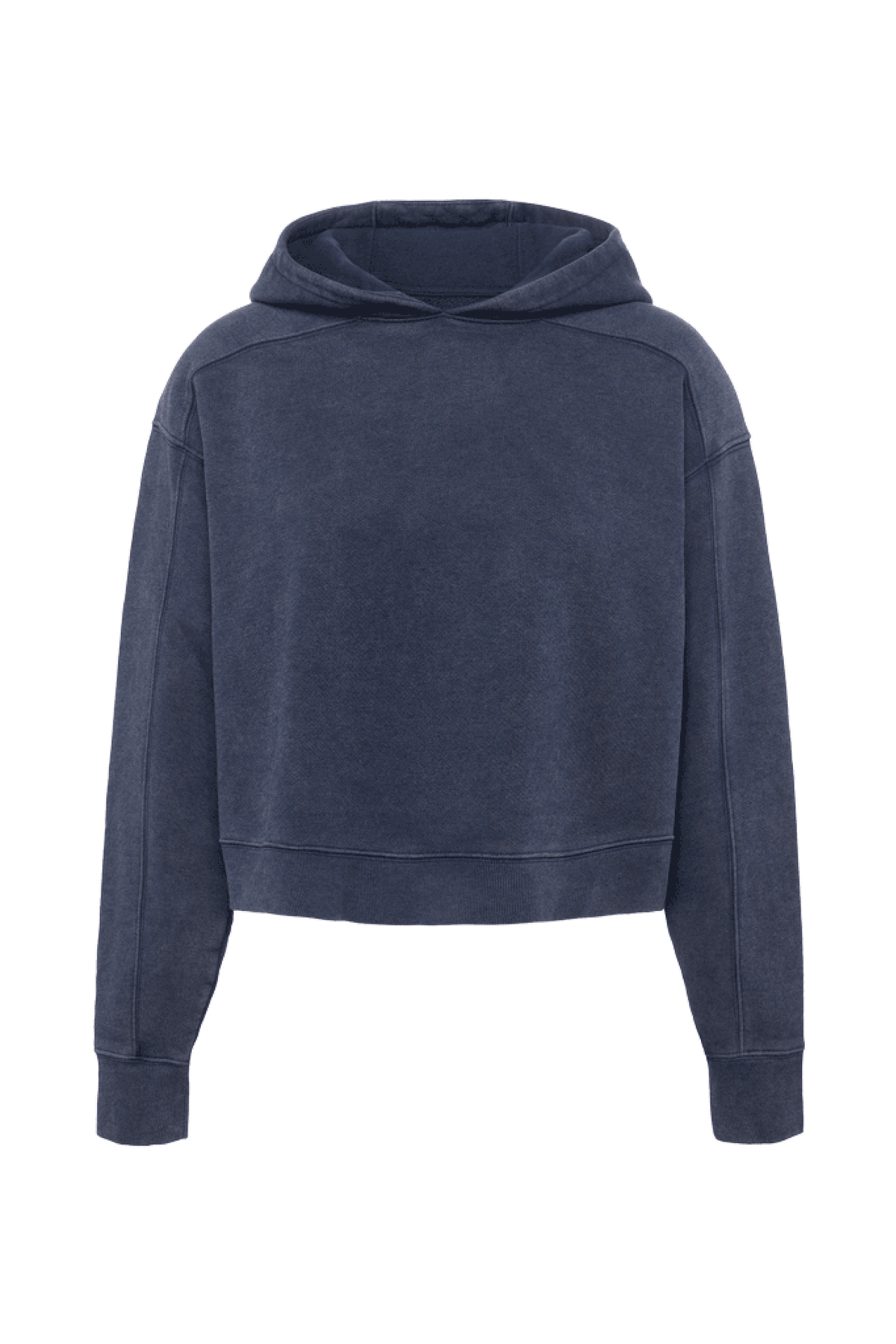 Vintage Fleece Cropped Hoodie | Washed Navy
