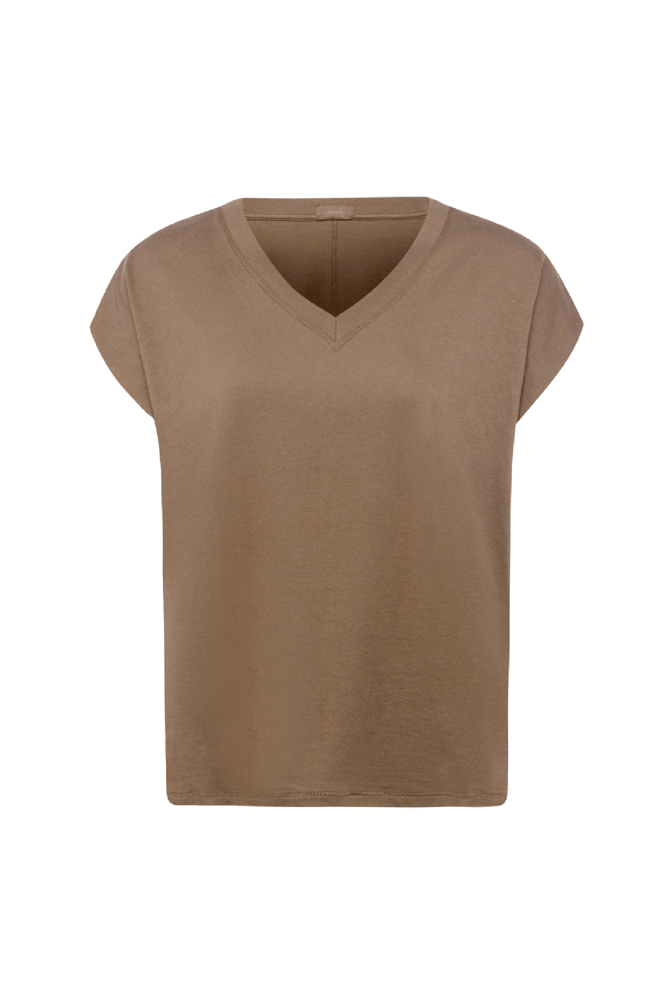 Soft Cotton V-Neck Muscle Tee | Mocha