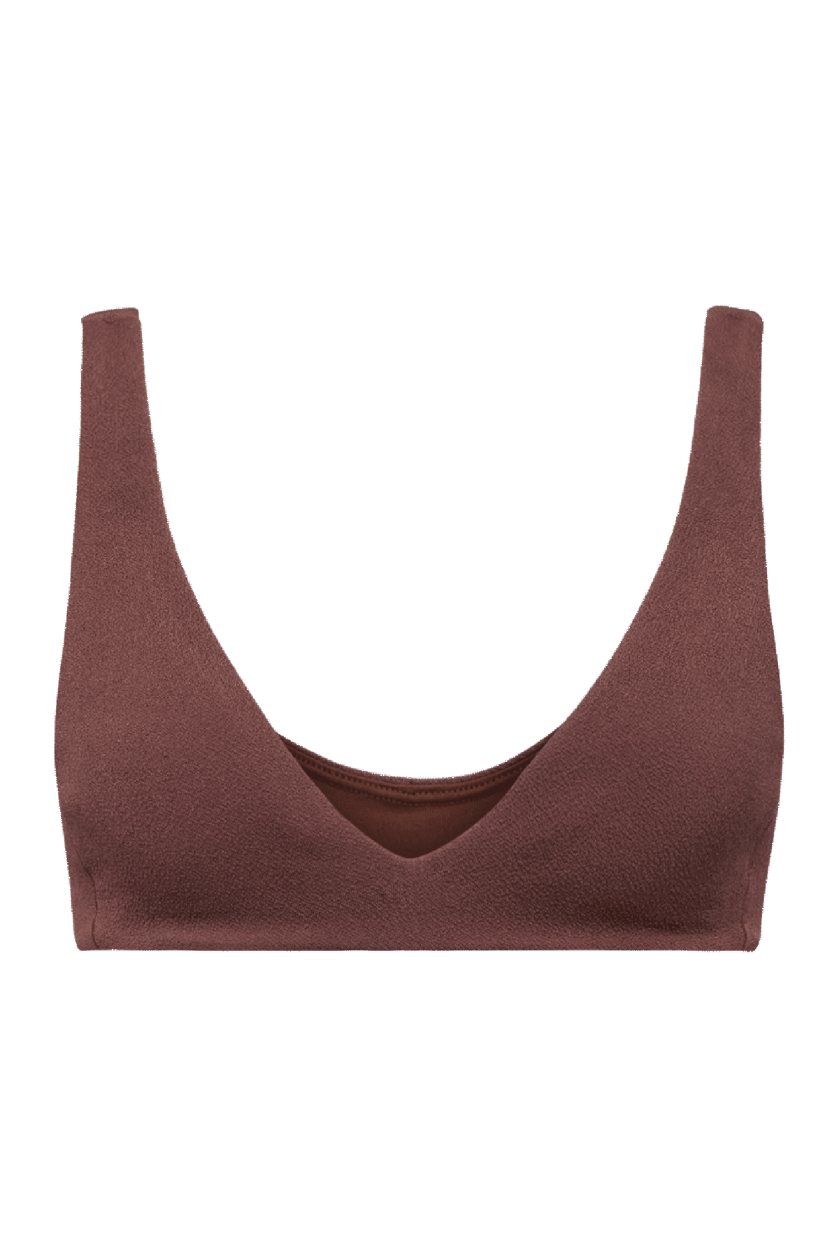 Plunge Bikini Top | Coffee