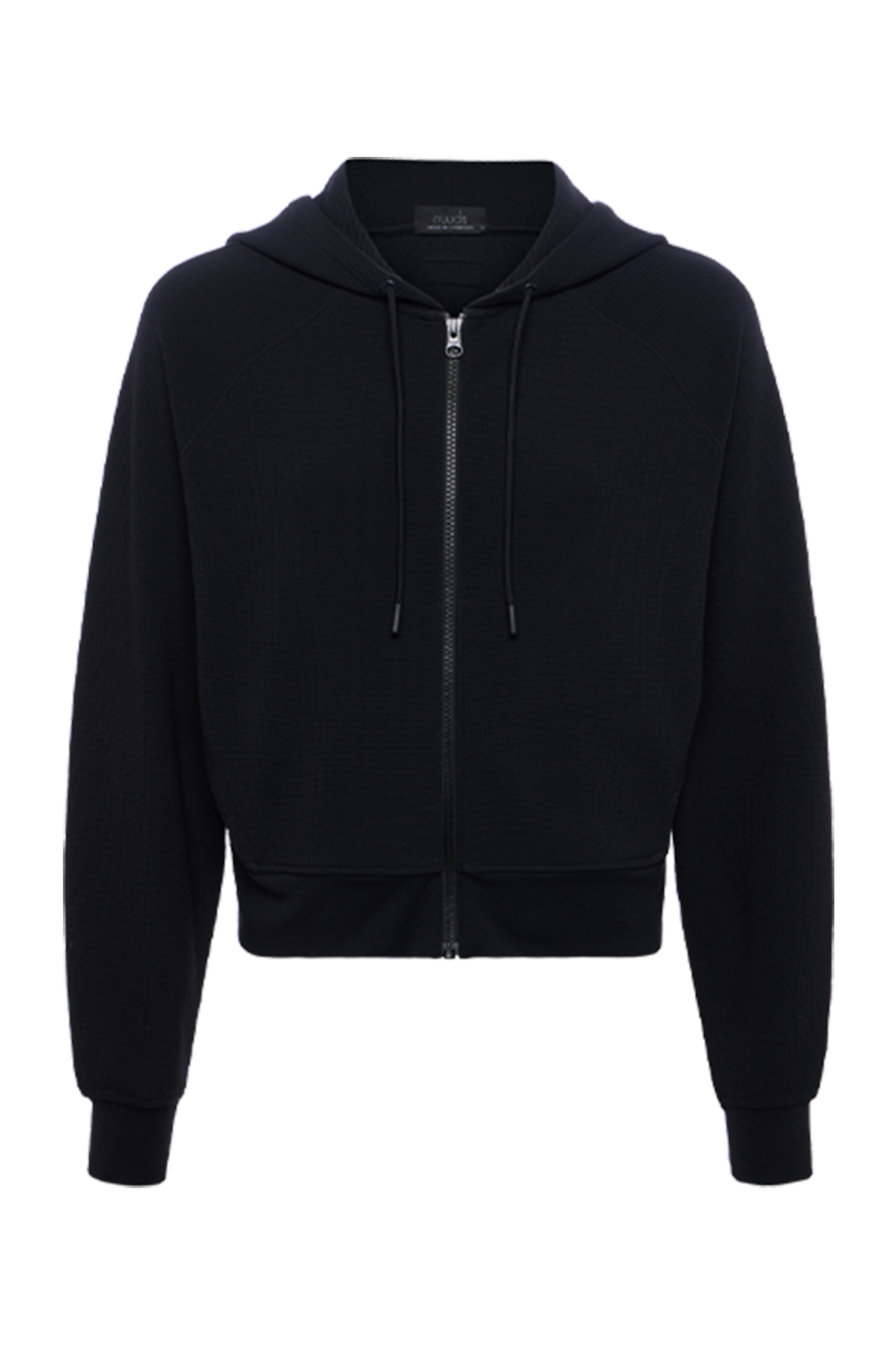 Performance Waffle Zip-Up Hoodie | Black