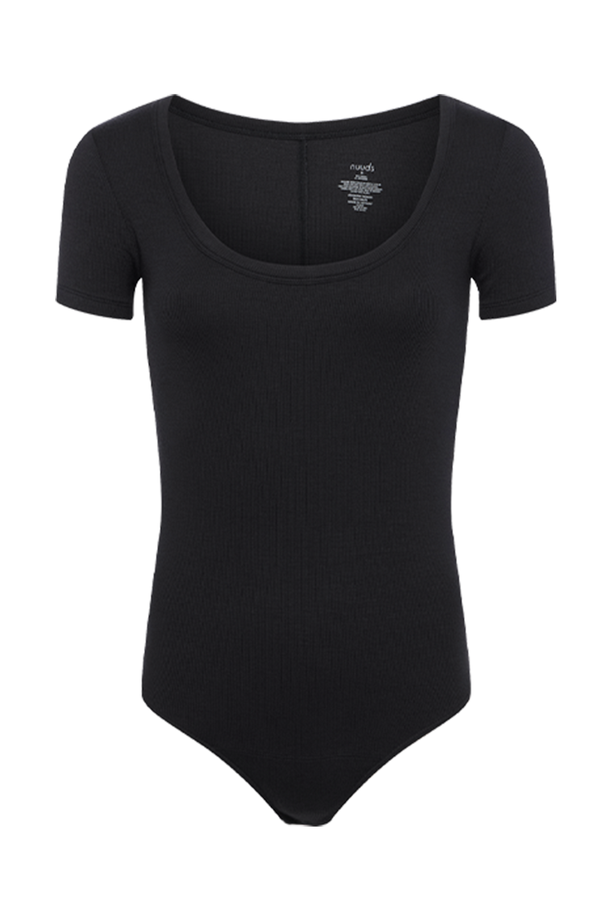 Slinky Rib Short Sleeve Bodysuit | Black