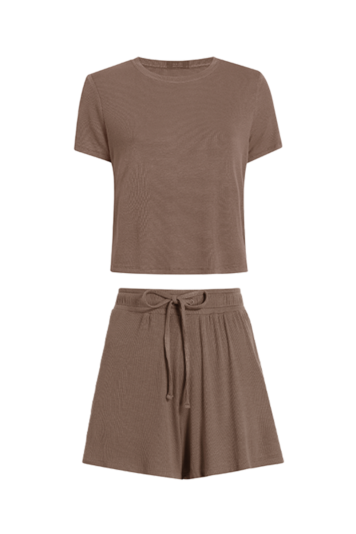Ribbed Pajama Short Set | Mocha