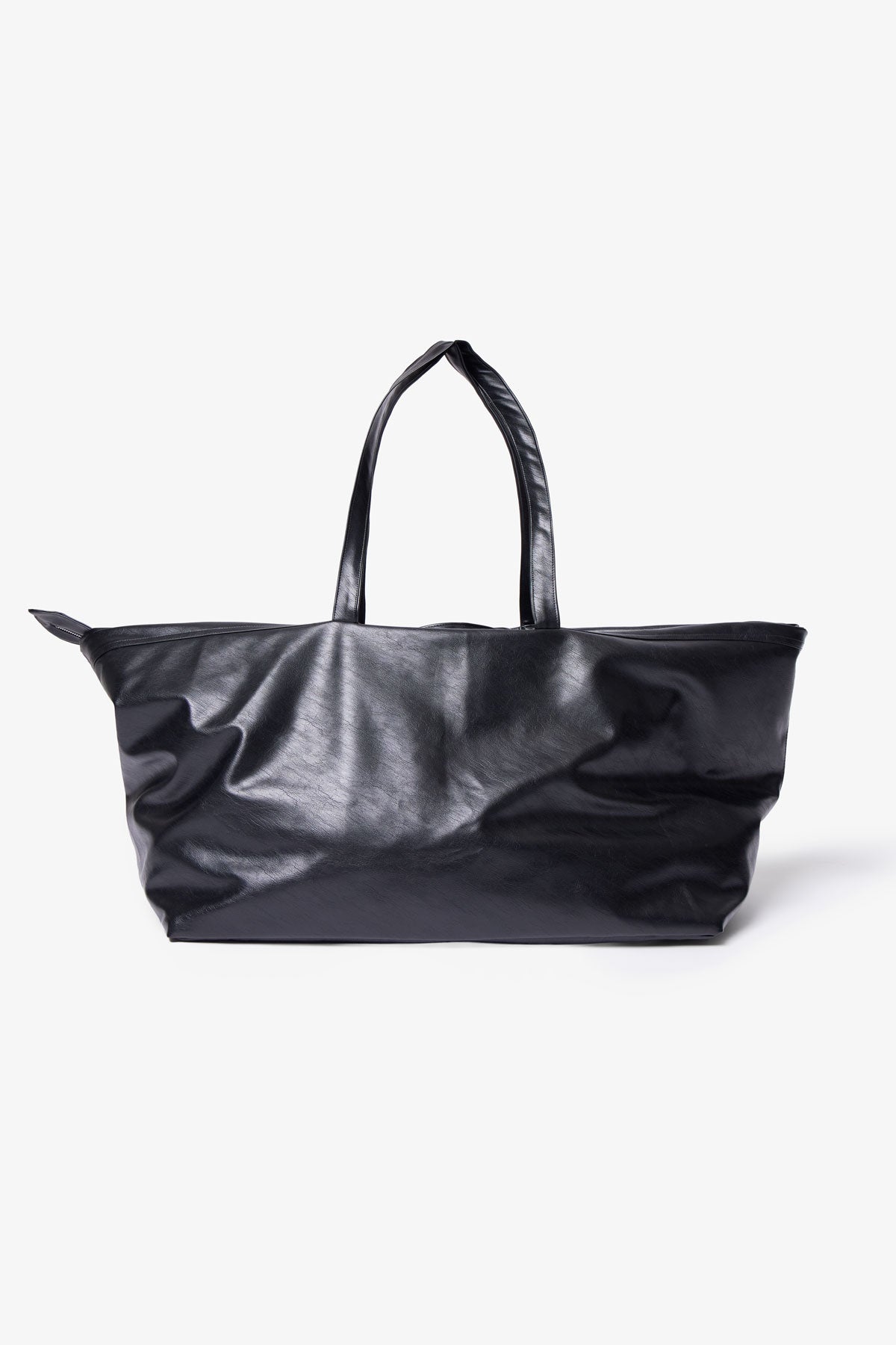 Leather Weekender Bag - Black