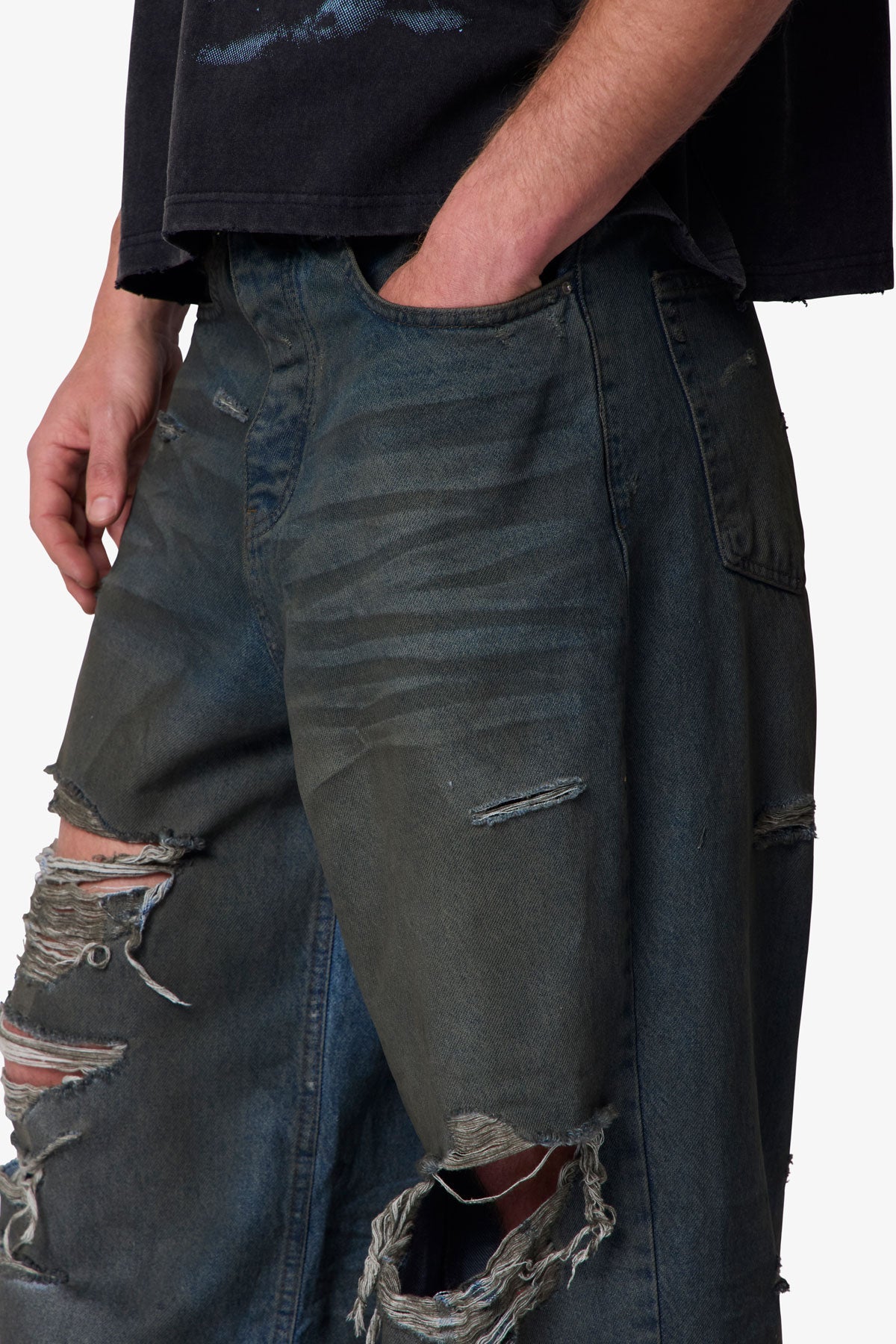 Oil Stain Rave Denim - Blue