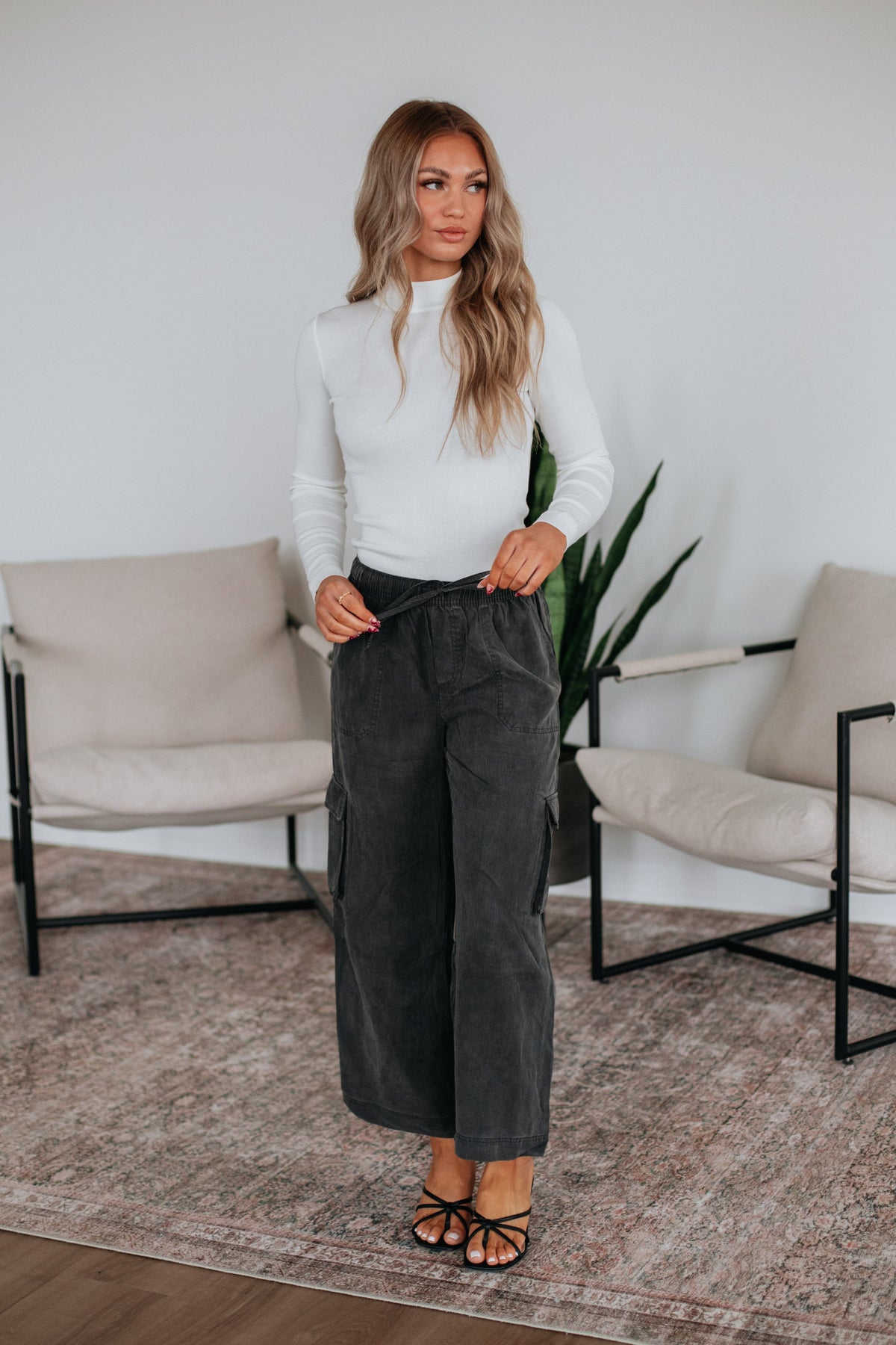 Wylie Cargo Pants - Charcoal
