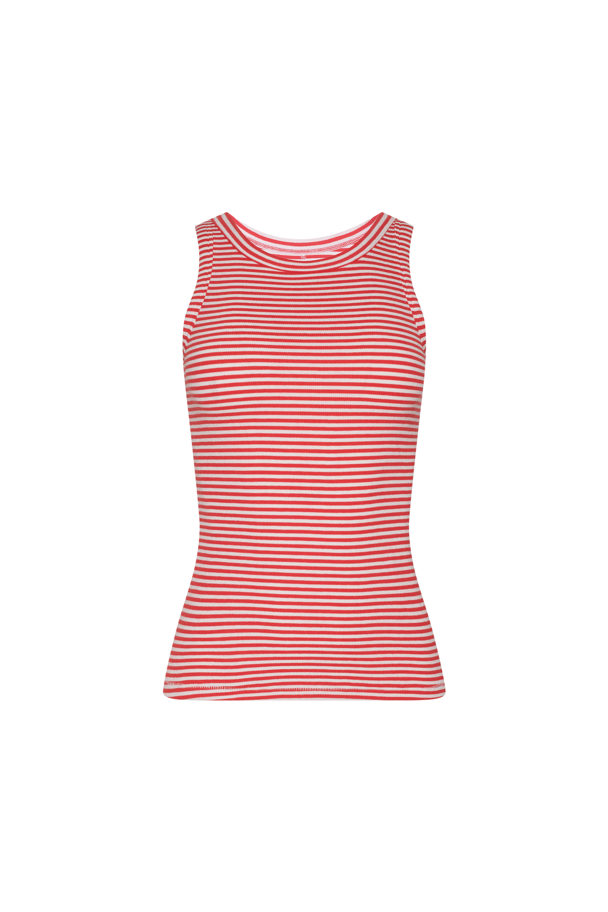 Slinky Rib Tank | Cayenne Stripe