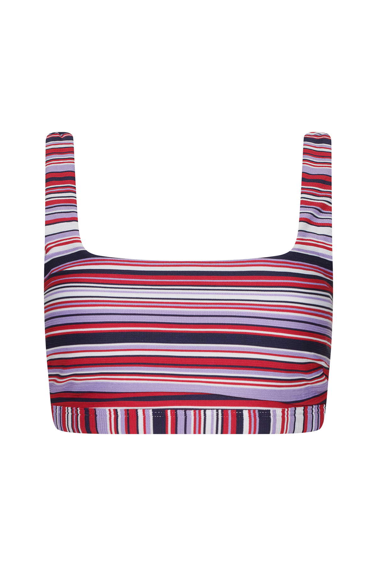 Square Neck Bikini Top | Wisteria Stripe