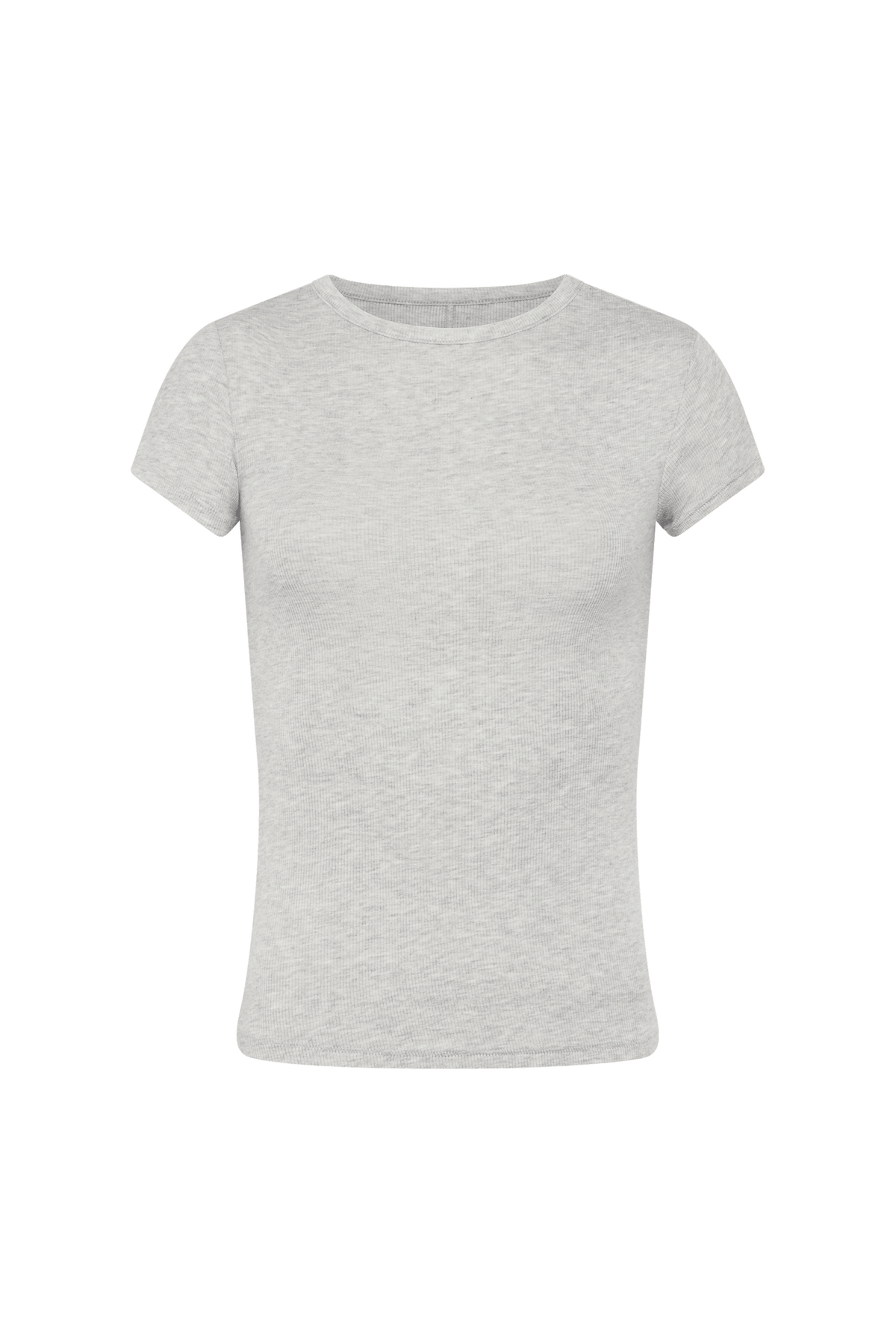 Slinky Rib Tee | Heather Grey