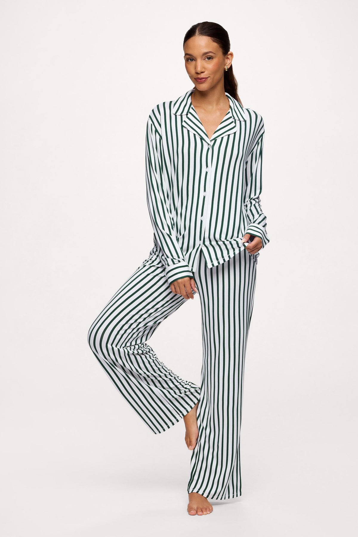 Button Front Pajama Set