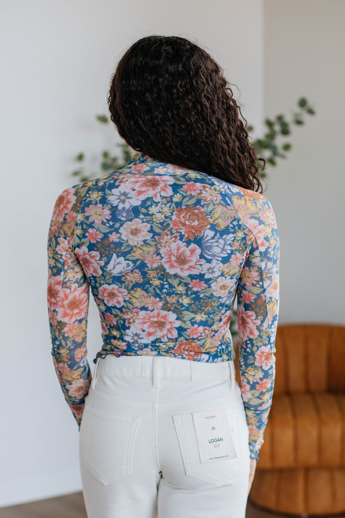 Zadie Floral Mesh Top