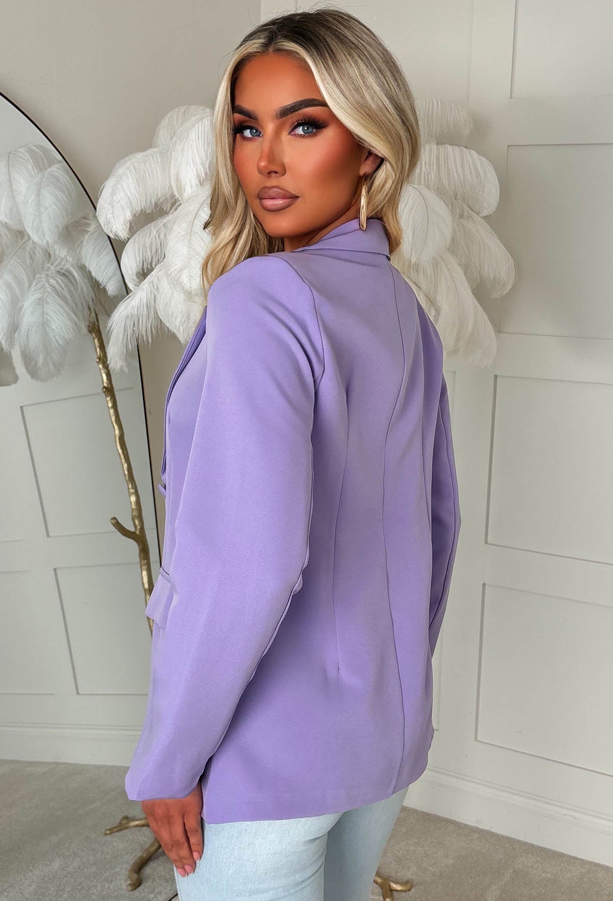 Babe Essential Lilac Fitted Blazer