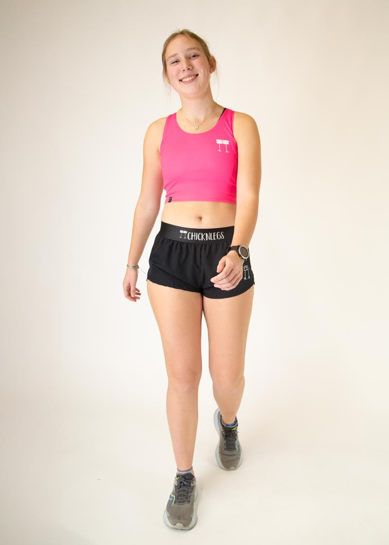 Neon Pink PWR Crop Top