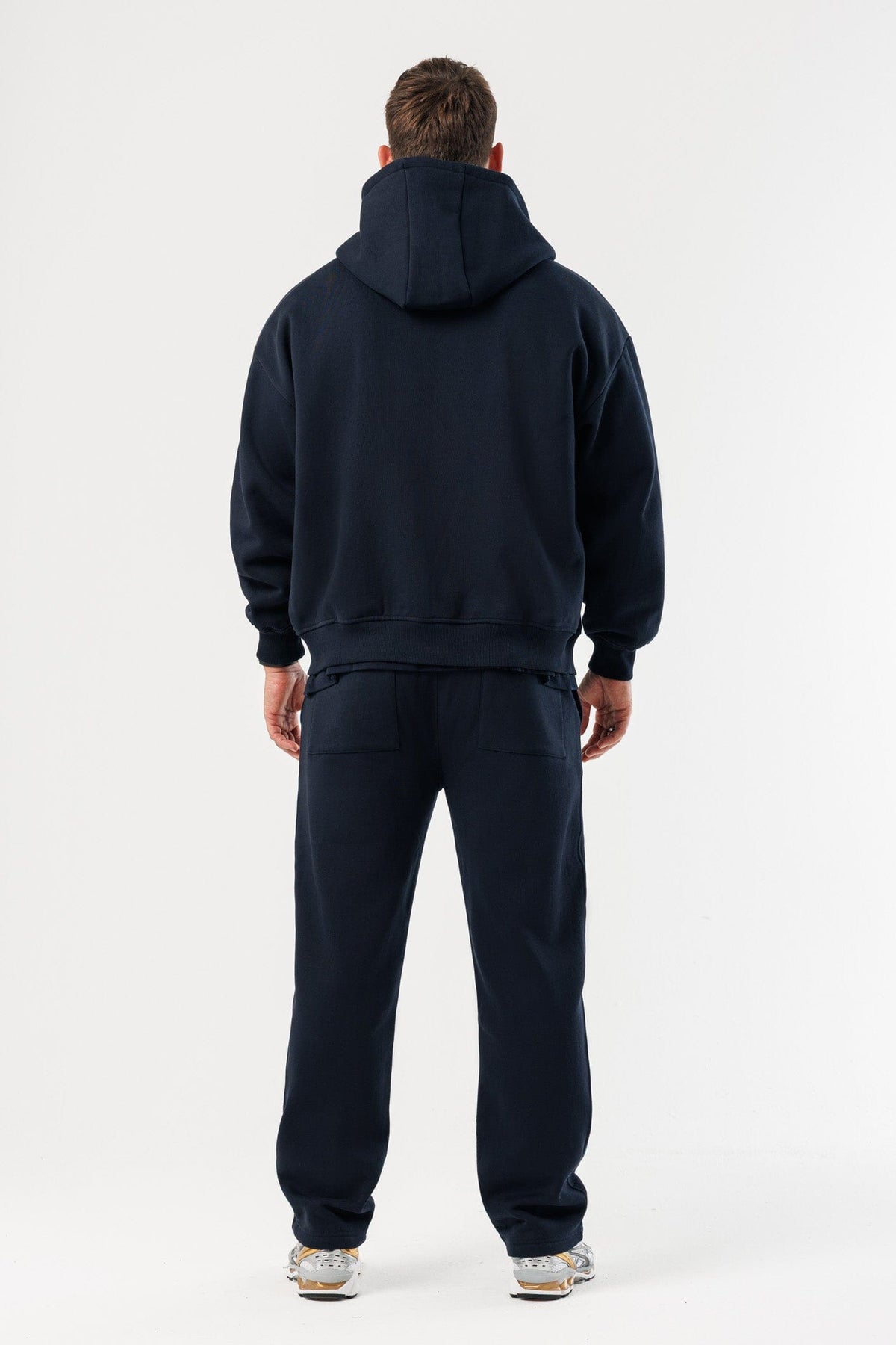 ZIPPED HOODIE - NAVY