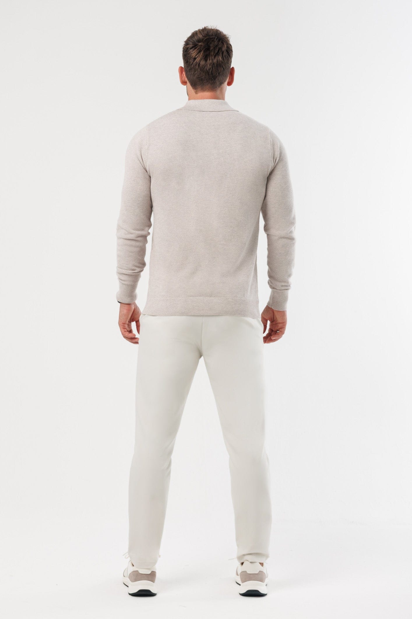 COAST LONG SLEEVE POLO - DEEP STONE