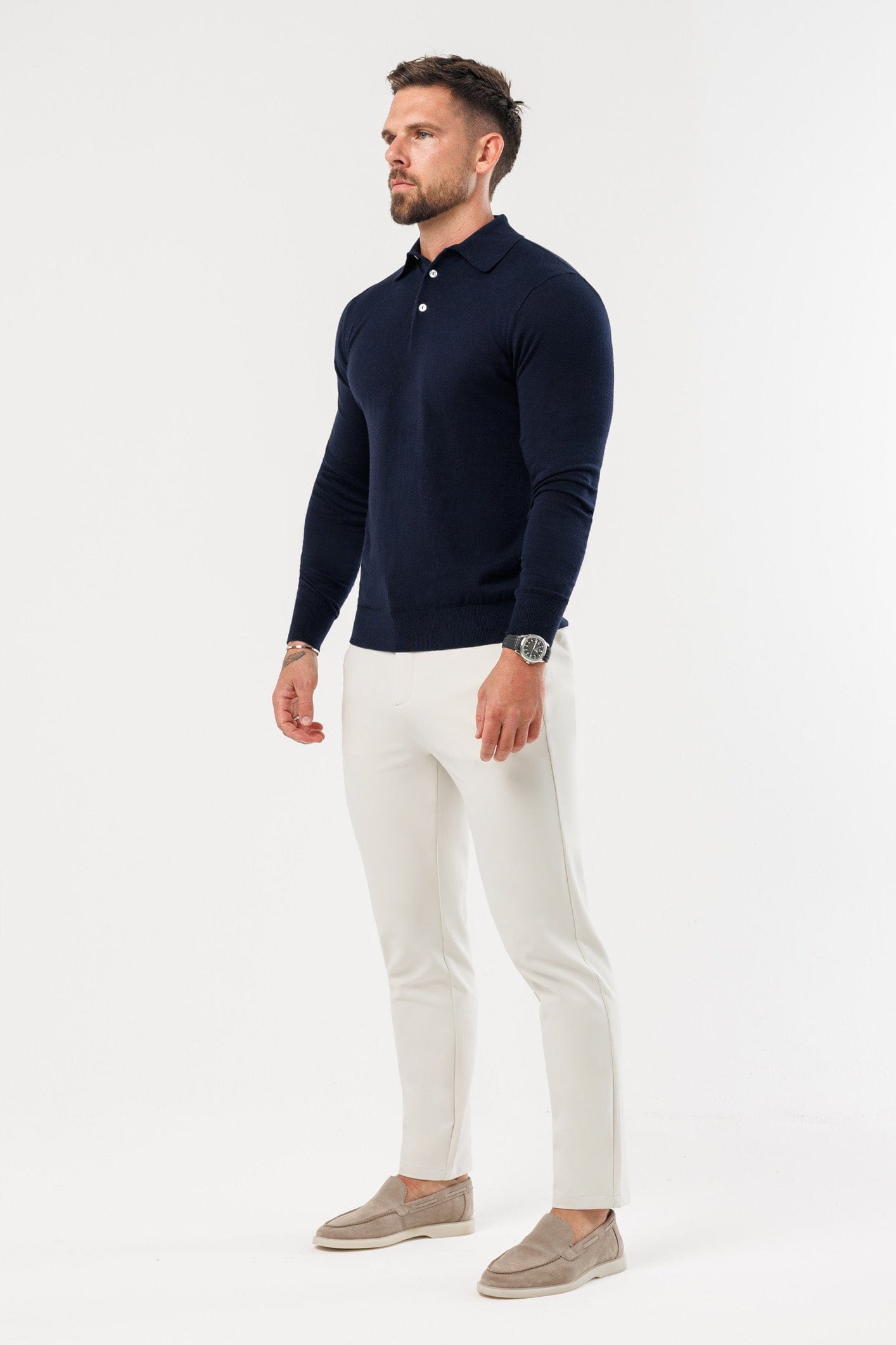 COAST LONG SLEEVE POLO - NAVY