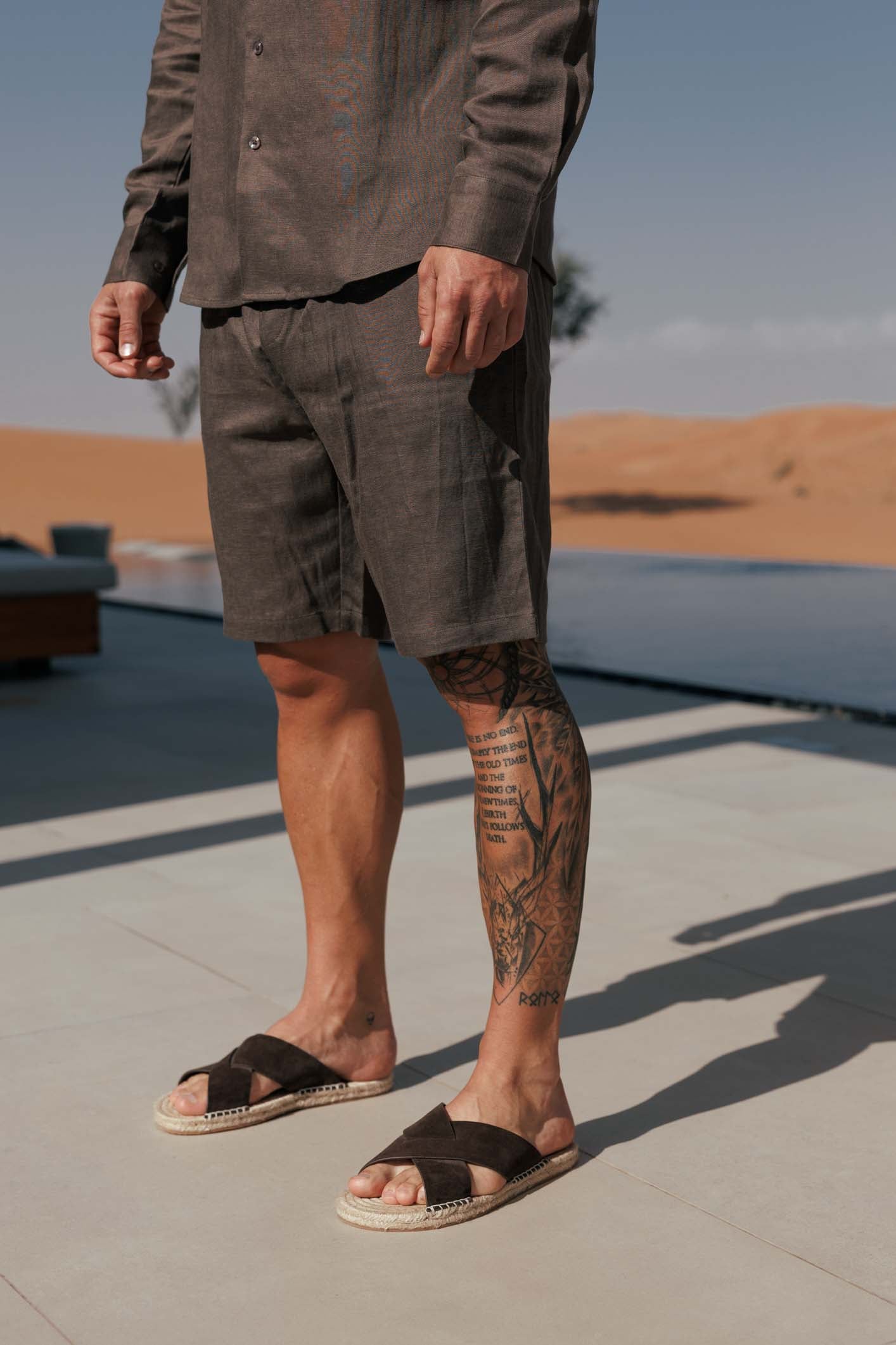 LINEN SHORT - OAK
