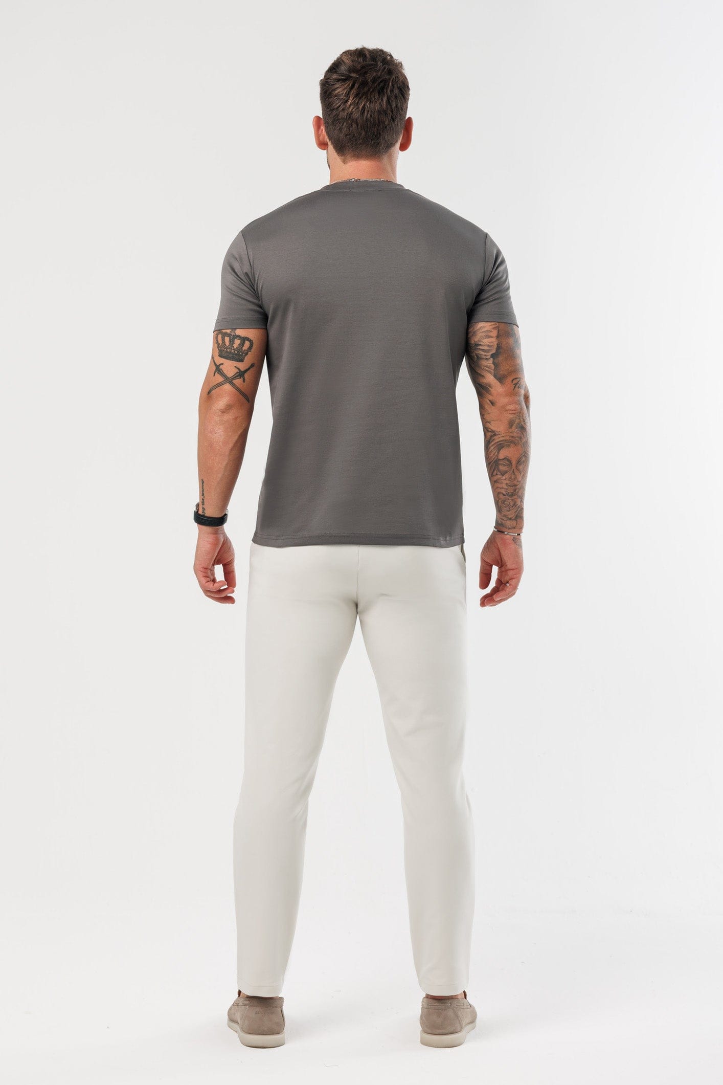 LUXE MERCERISED T-SHIRT - GREY