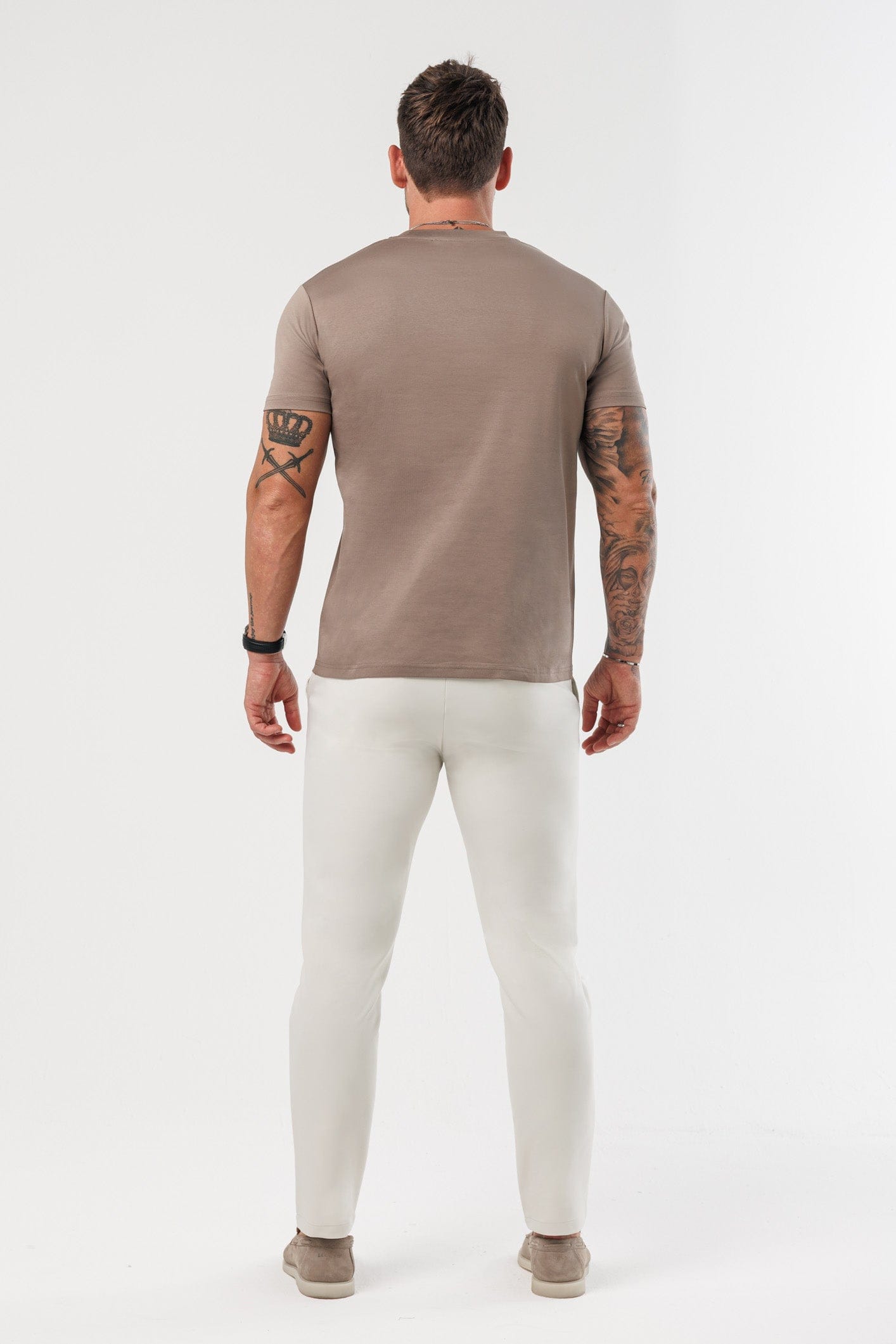 LUXE MERCERISED T-SHIRT - MOCHA
