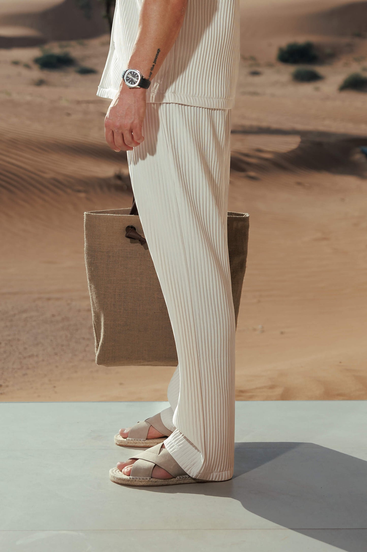 PLEATED TROUSER - BEIGE