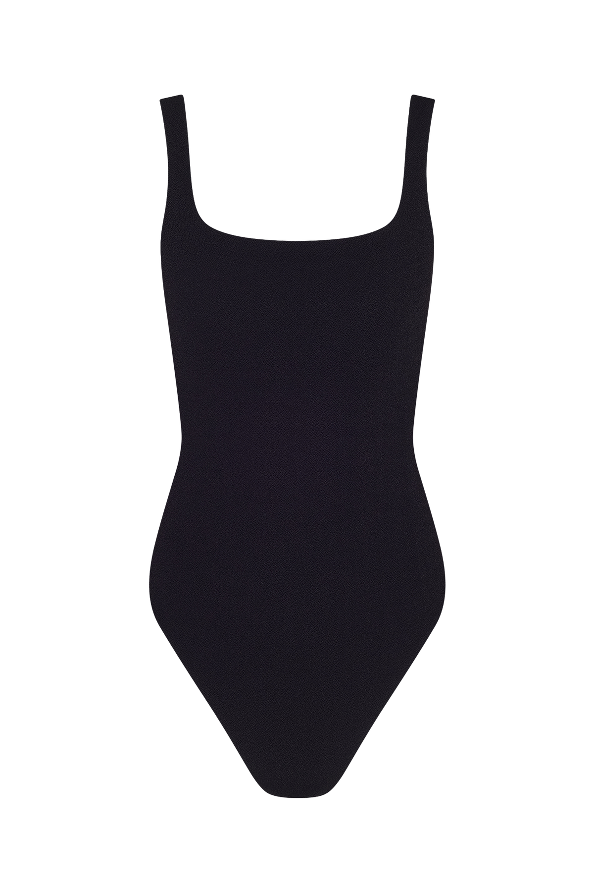 Square Neck One Piece | Crispy Black