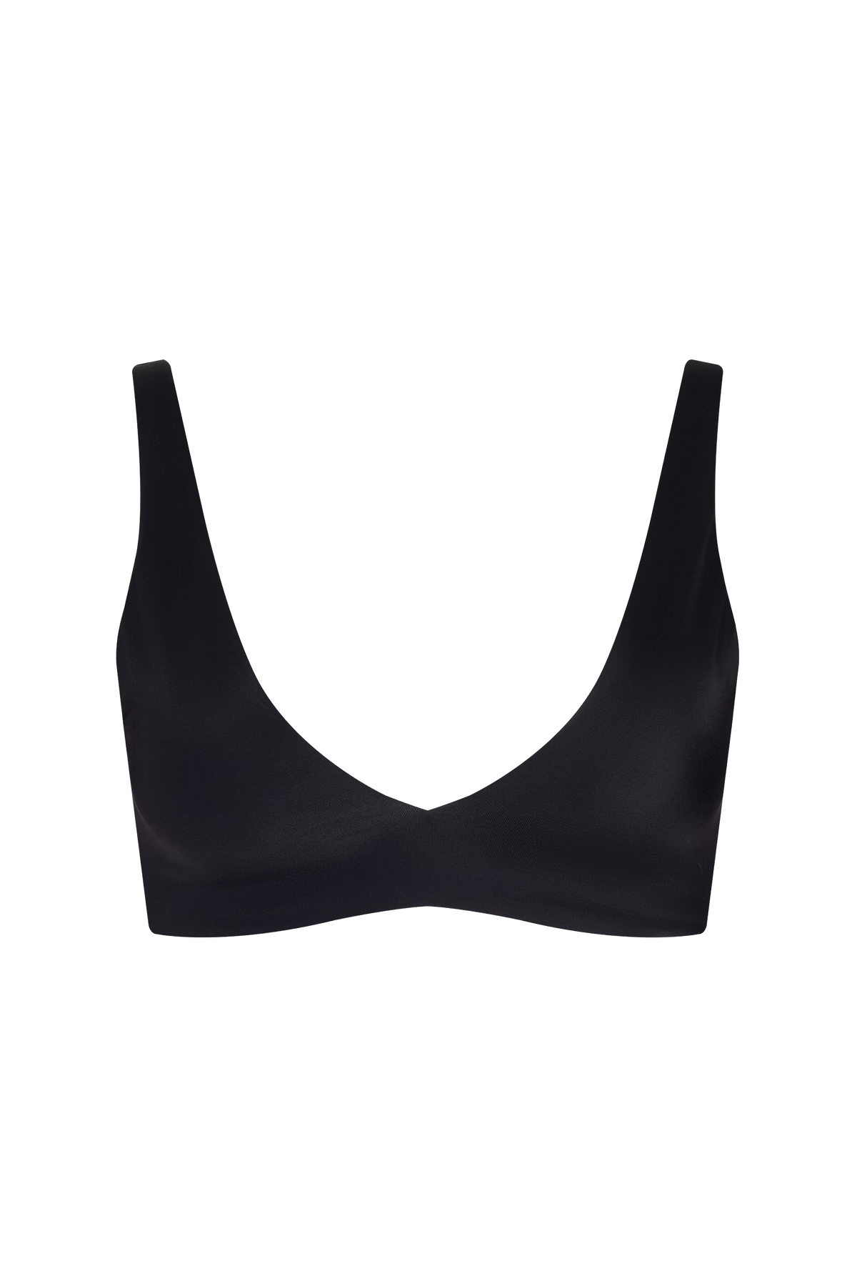Plunge Bikini Top | Smooth Black