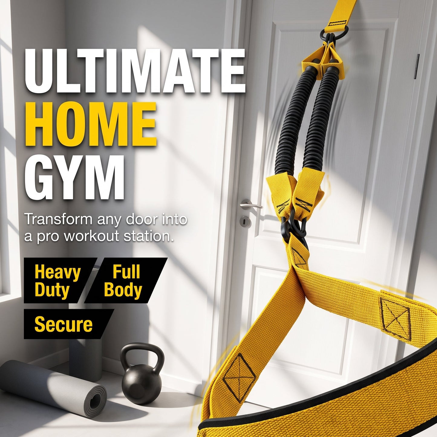 💪 225LBS Heavy Duty Cable Resistance Band Home Gym Training Set