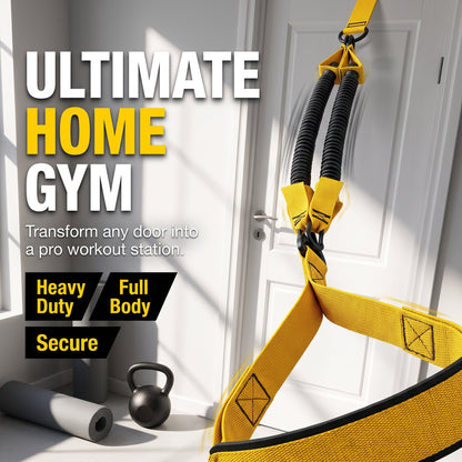 💪 225LBS Heavy Duty Cable Resistance Band Home Gym Training Set