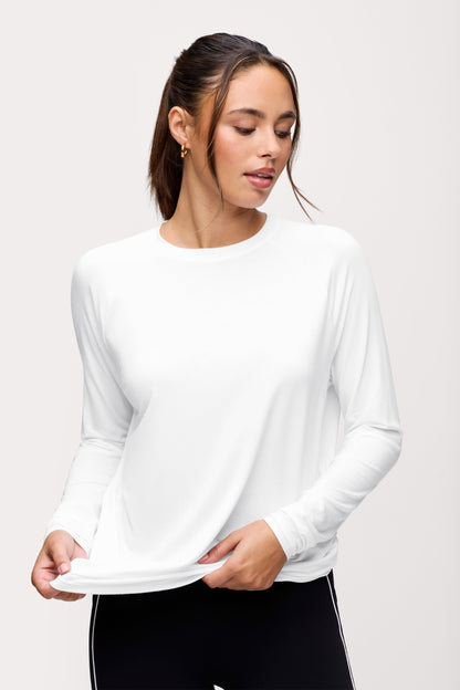 Featherweight Active Long Sleeve Shirt | White