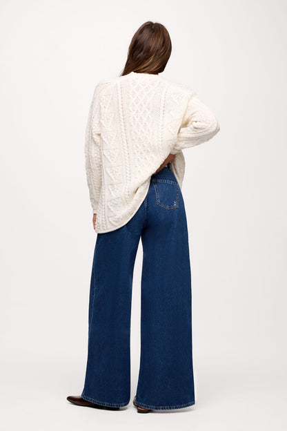 Heritage Cable Sweater | Pearl
