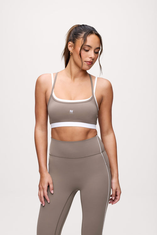 Motion Contrast Layering Bra | Cocoa