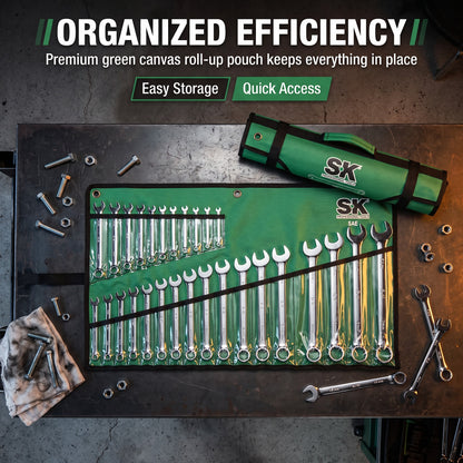 SK Combination Wrench Set,SAE & Metric