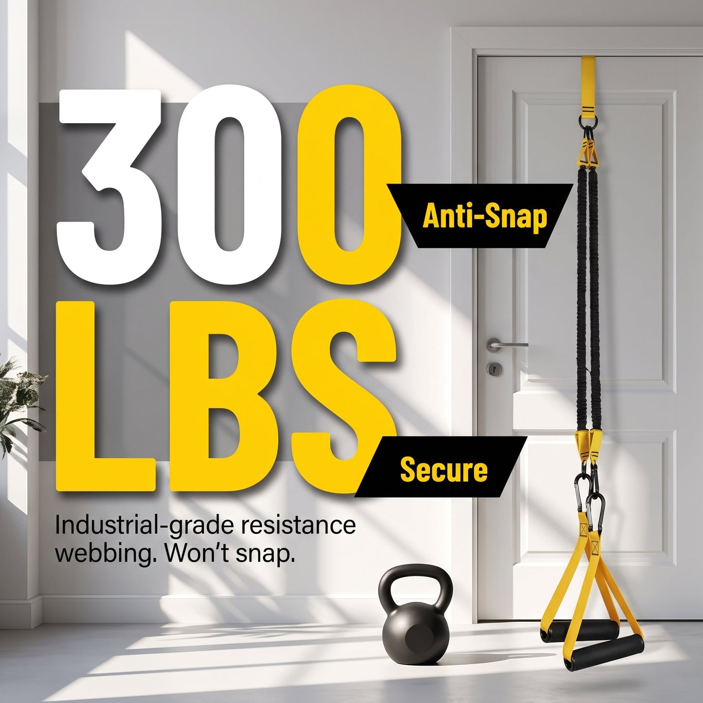 💪 225LBS Heavy Duty Cable Resistance Band Home Gym Training Set